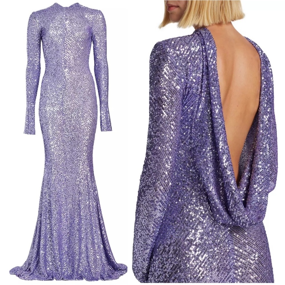 Naeem Khan Telio Sequined Gown